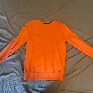 mens orange crewneck